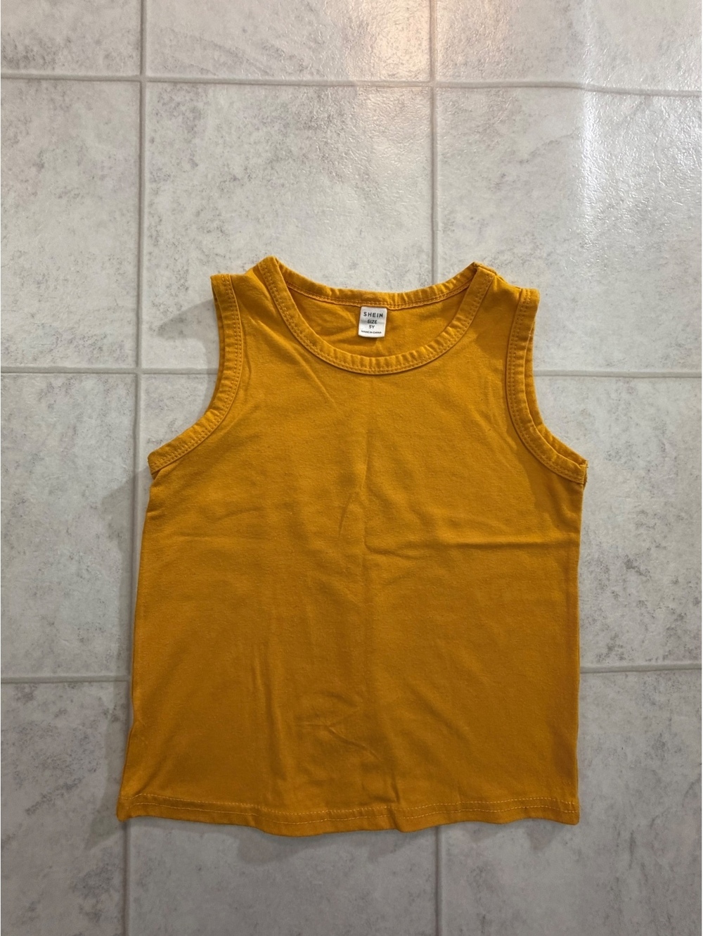 SHEIN mustard sleeveless tank top size 5Y